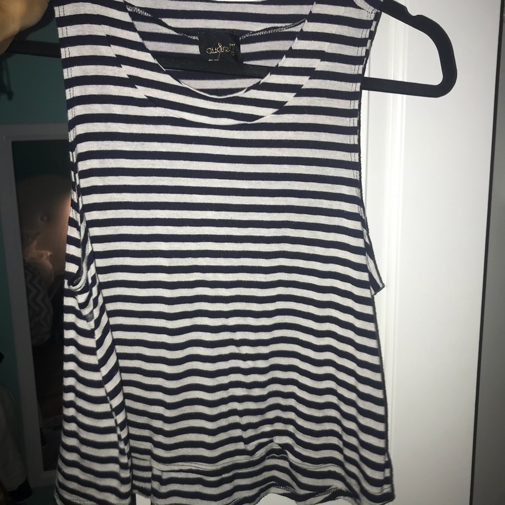 Blue & White tank top